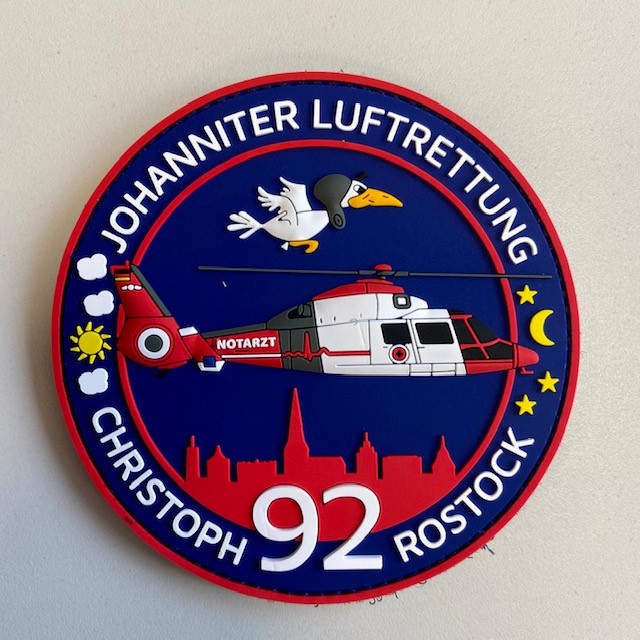 Rubber-Fan-Patch CH Rostock Johanniter Luftrettung